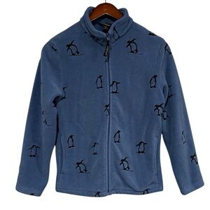 Woolrich Embroidered Penguin Fleece Full Zip Jacket Size Small